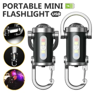 Portable LED Mini Flashlight USB Rechargeable