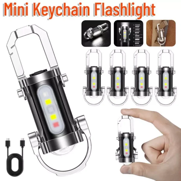 Portable LED Mini Flashlight USB Rechargeable