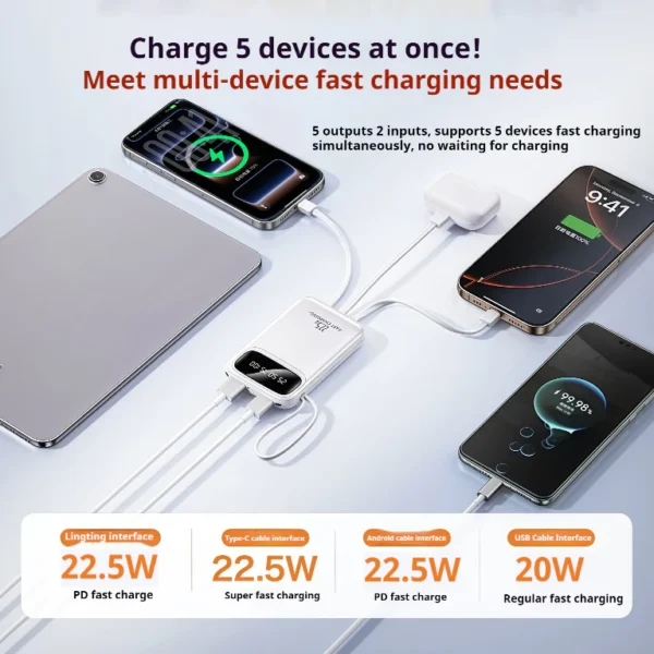Random Mini Lanyard Power Bank 20000mAh 22.5W