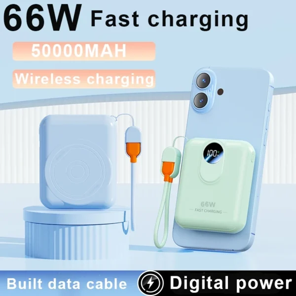 Random 50000mAh Magnetic Wireless Powerbank 66W