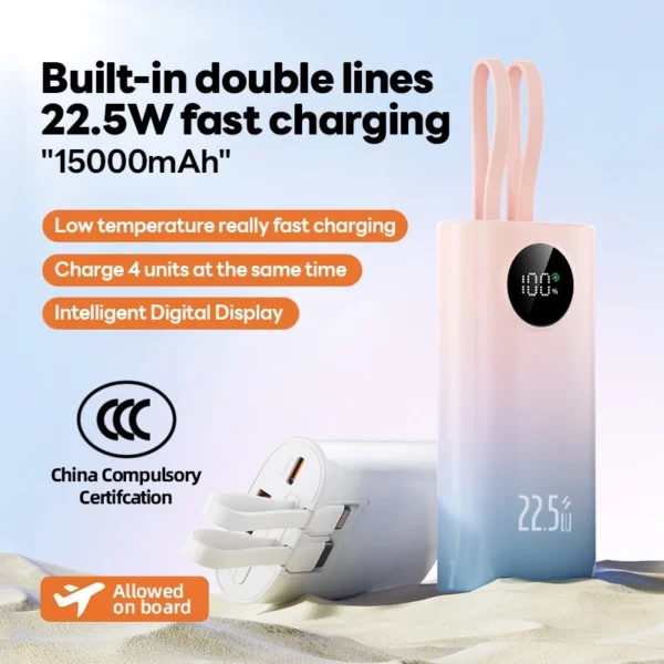 my-11134207-820l7-mmx02j5msirkbd.webp Mini Powerbank 15000mAh Built in Cables